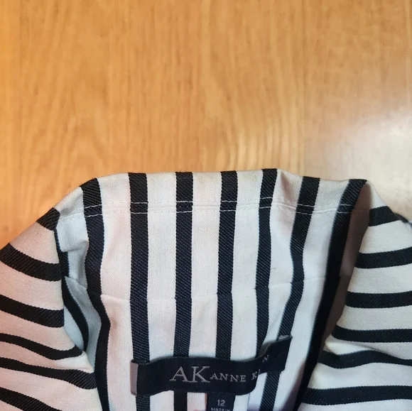 Anne Klein Black and White Striped Jacket - Picture 11 of 11